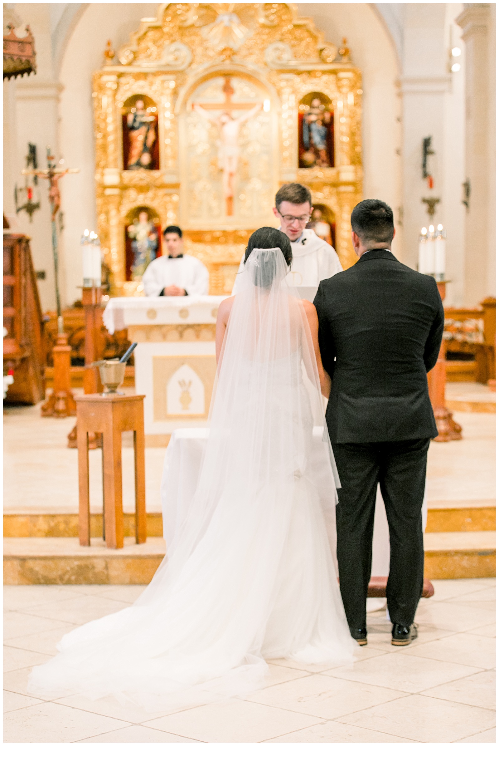 Groom and Bride saying I do for A San Fernando Cathedral Wedding in San Antonio, TX | Monica Roberts Photography | www.monicaroberts.com | San Antonio Wedding Photographer