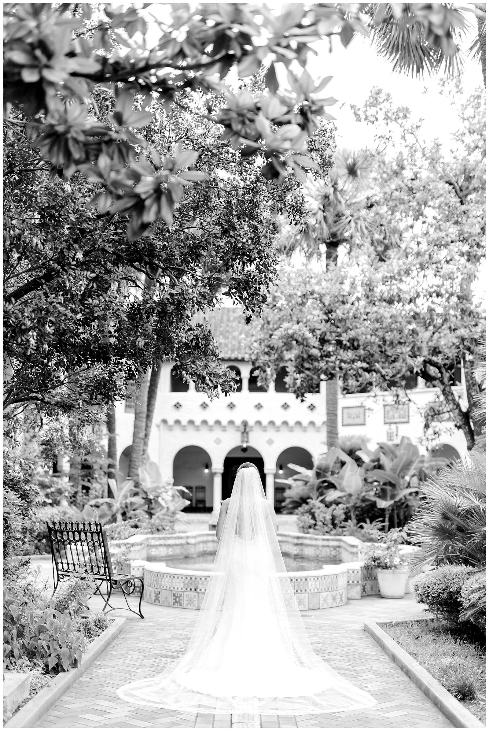 Fine Art Bridal portrait at the McNay Art Museum in San Antonio, TX for her Wedding Portraits with Monica Roberts Photography | www.monicaroberts.com