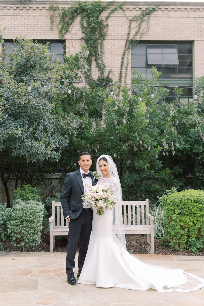 bride and groom portraits for a wedding at the Jack Guenther Pavilion at the Briscoe in San Antonio with Monica Roberts Photography - https://monicaroberts.com/