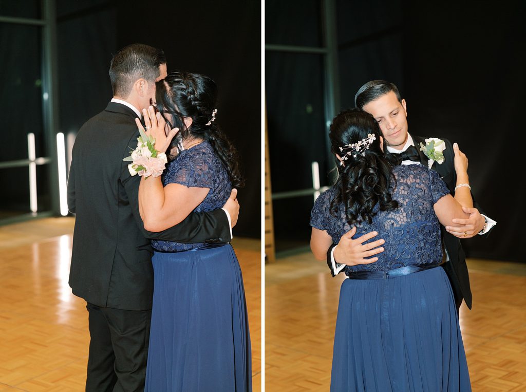 mother son dance for a wedding at the Jack Guenther Pavilion at the Briscoe in San Antonio with Monica Roberts Photography - https://monicaroberts.com/
