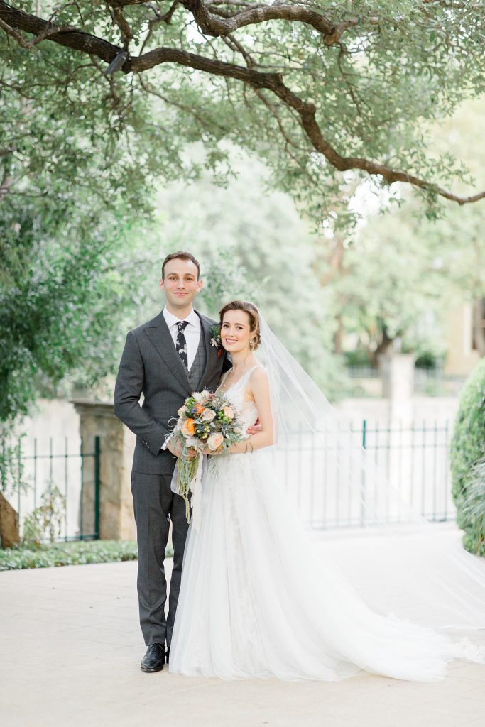 romantic portraits by the riverwalk for a gorgeous outdoor garden wedding at The Guenther House in San Antonio, TX | Monica Roberts Photography | www.monicaroberts.com
