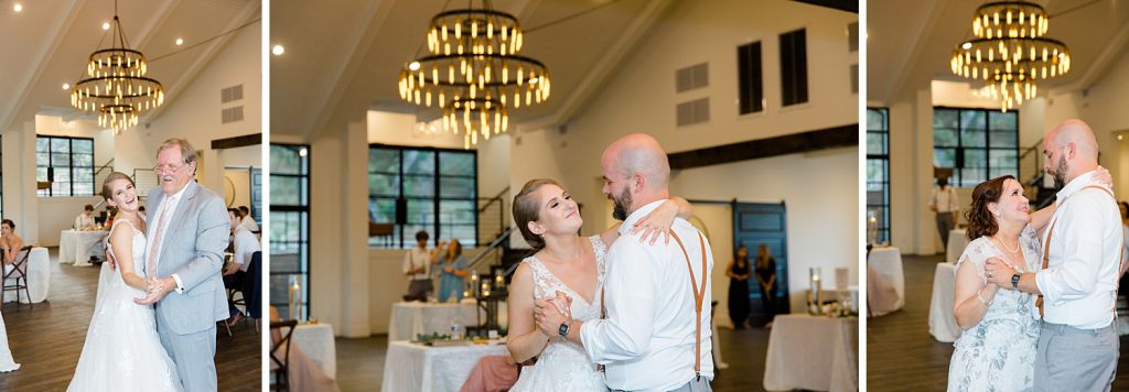couples first dance for a Romantic dusty rose wedding at Hayes Hollow with Monica Roberts Photography https://monicaroberts.com/