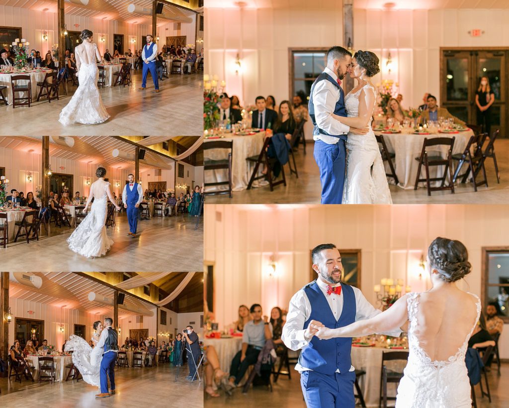 romantic first dance for A Colorful and Fun Wedding at Western Sky in San Antonio, TX with Monica Roberts Photography www.monicaroberts.com