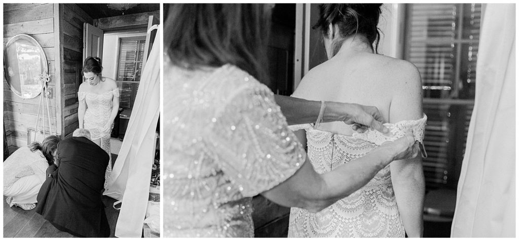 Bride getting ready for their romantic wedding at Mortgage Hall Estate by Monica Roberts Photography Wedding Photographer in Washington D.C.