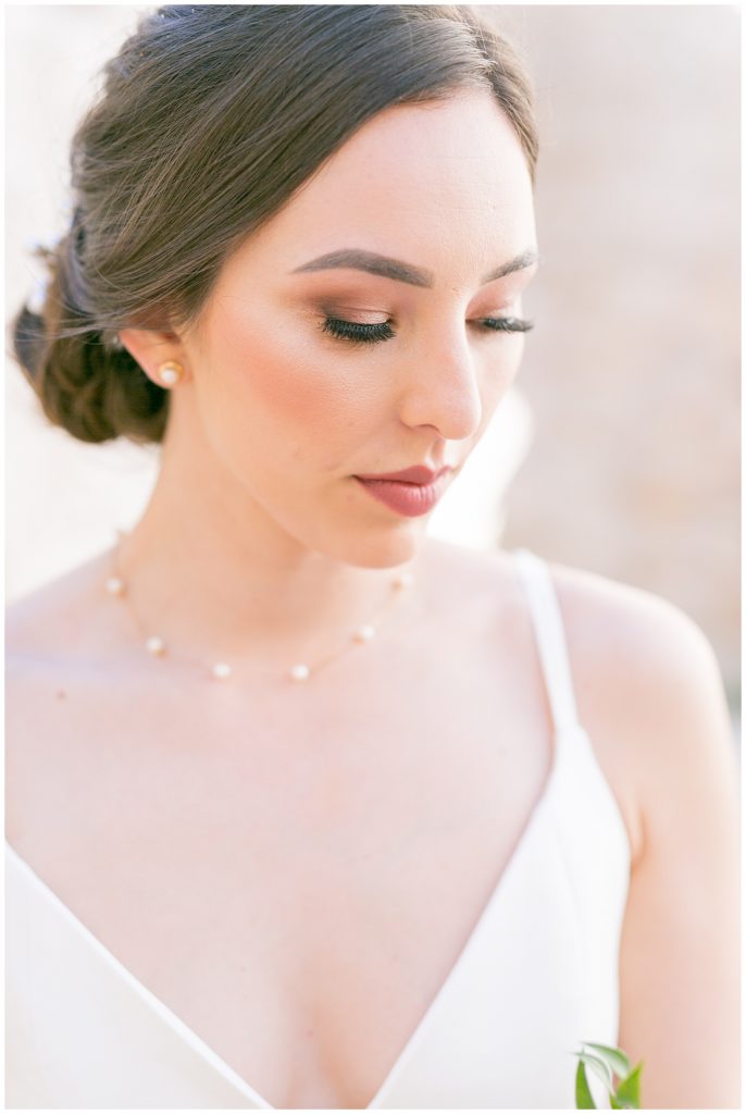 details of brides makeup for her bridals in Richmond, Virginia